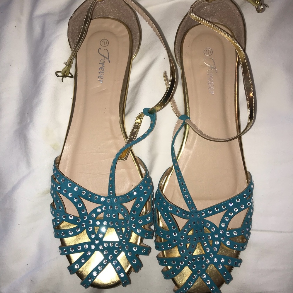 Blue sandals